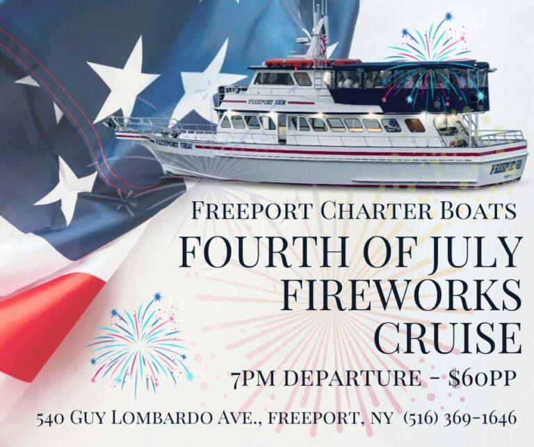 July Fourth Jones Beach Fireworks Cruise Freeport Charter Boats