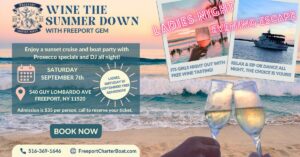 Read more about the article Wine the Summer Down Aboard the Freeport Gem