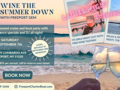 Wine the Summer Down Aboard the Freeport Gem